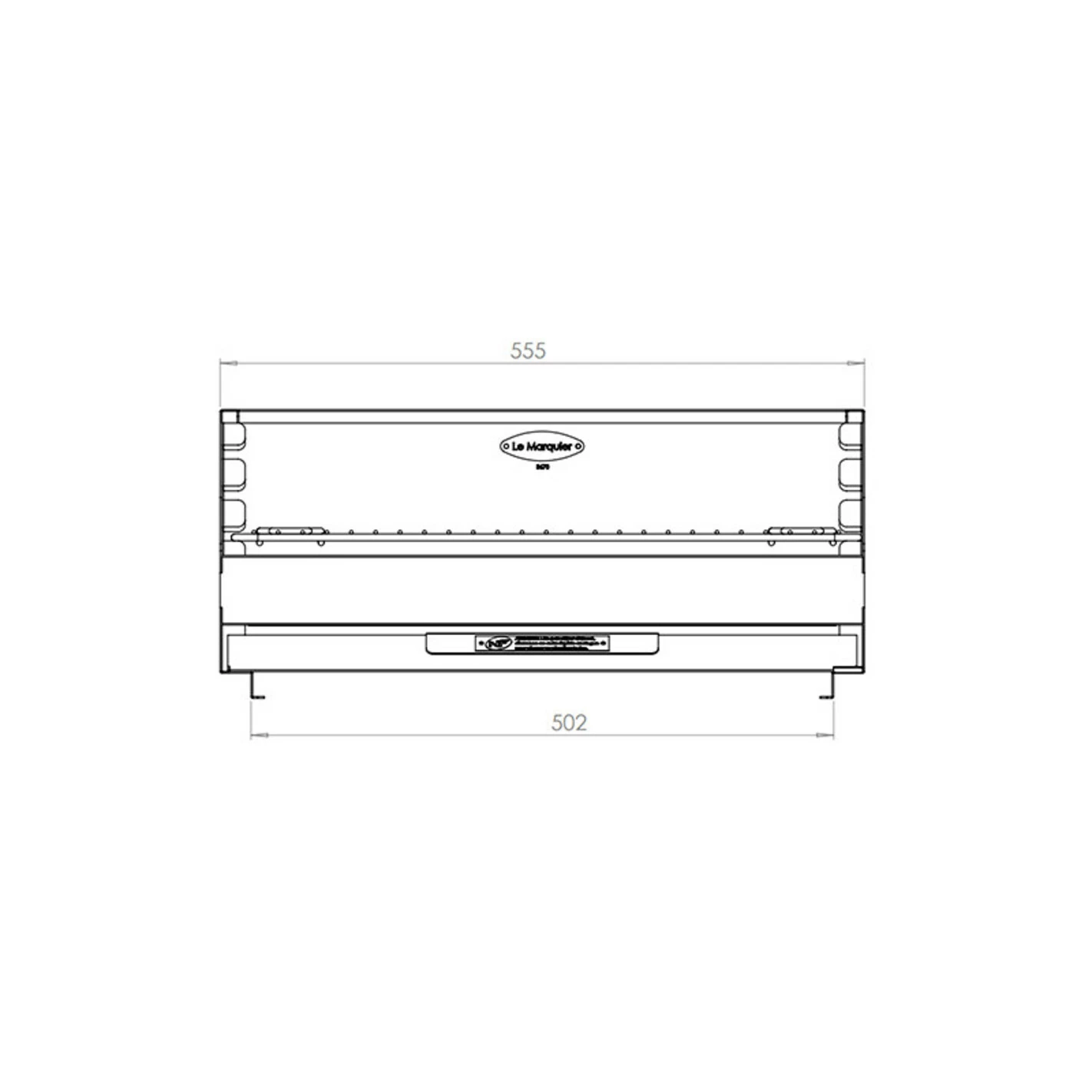 Barbecue Charbon Vulcain INOX 54 X 32 - Le Marquier – Image 2