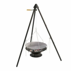 Brasero Junko ø60 Cm Fonte + Trépied + Grille Acier Chromé + Housse - Barbecook