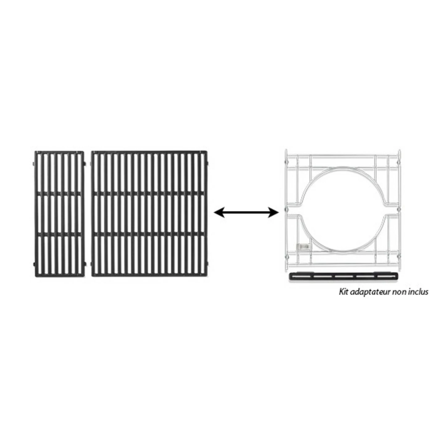 Grilles Fonte émaillée Crafted SmokeFire EX4 / Spirit II 300 - Weber – Image 2