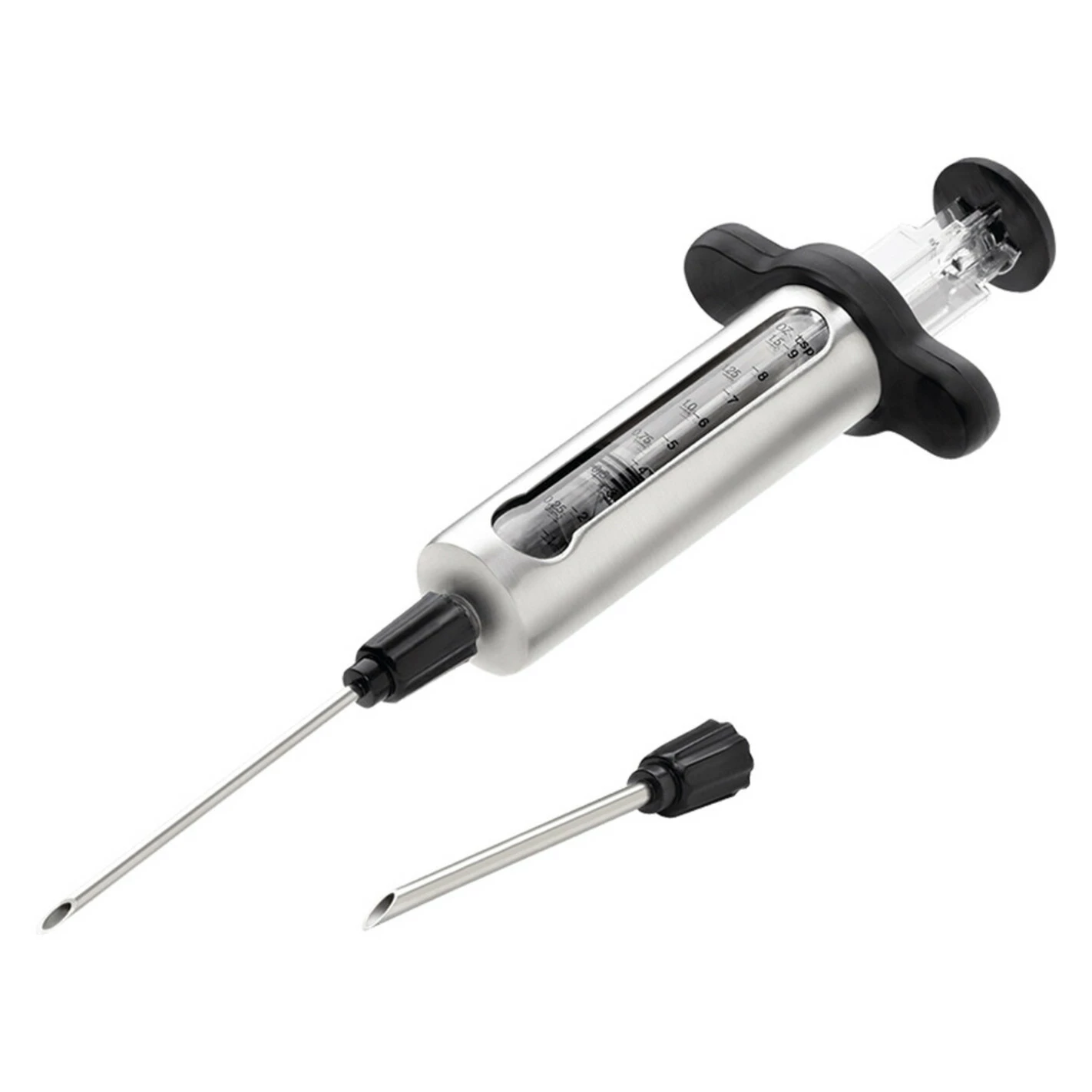 Seringue à Marinade Inox 2 Aiguilles + 2 Brosses - Napoleon