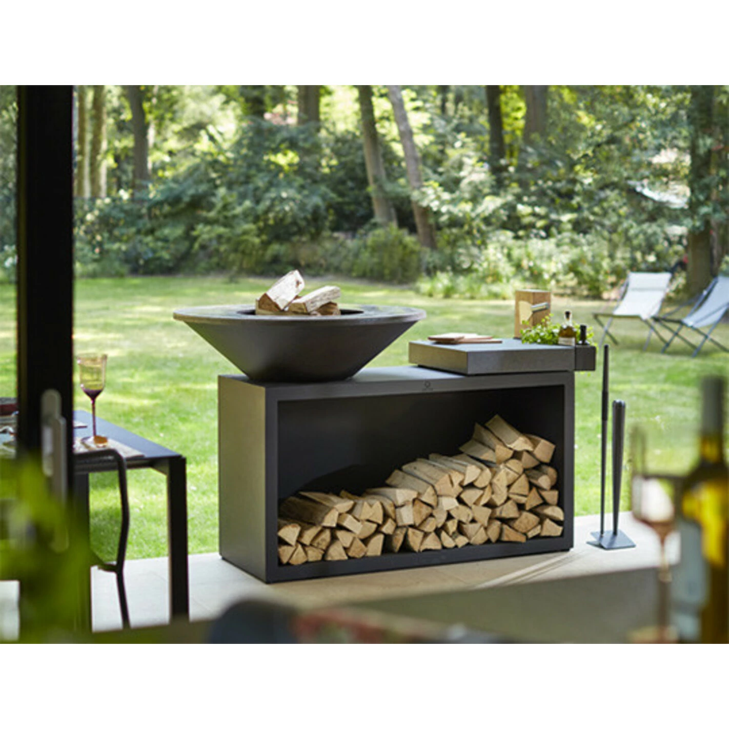 Brasero OFYR Island Noir 85 Céramique Gris Foncé + Housse – Image 5