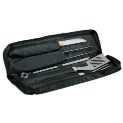 Set 5 Ustensiles Bambou Pour Barbecue Avec Sacoche - Campingaz