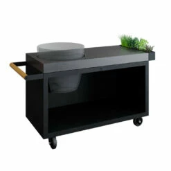 Table 135 Island Noire Et Béton Barbecue Kamado The Bastard - Ofyr